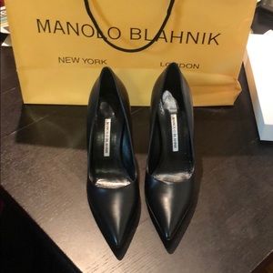 MANOLO BLAHNIK BIRO 105 BLACK CALC